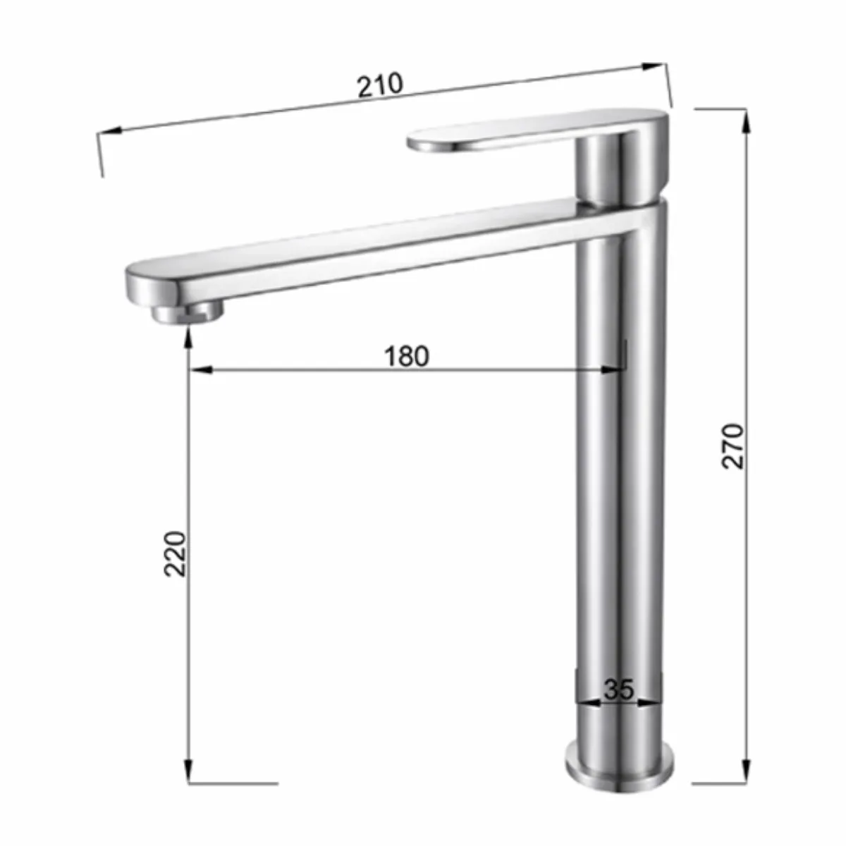 Nexus NF 43002SS-C Tall Basin Cold Tap - view 2